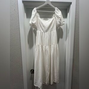 Lulus White Lace Up Dress